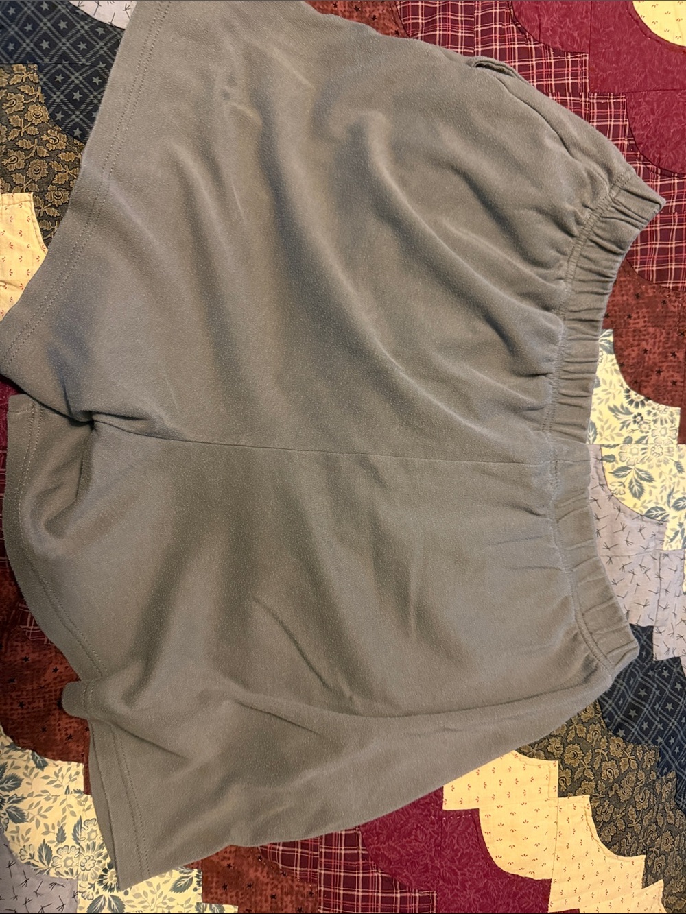 Roaman's Olive Gray Athletic Shorts with Elastic Waist